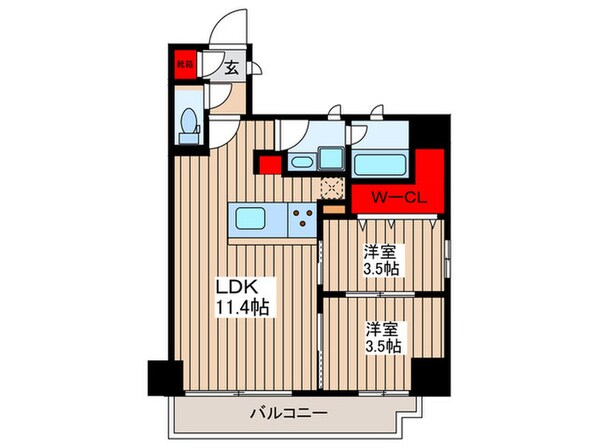 シーズンフラッツ錦糸町WESTの物件間取画像